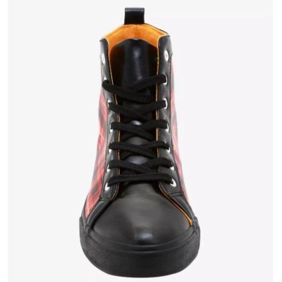 Harry Potter Gryffindor House Plaid Hi-Top Lace-Up Sneaker Men's Size 10 NWT - Picture 3 of 14